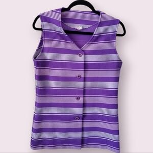 Ladies vintage  purple knit 70s top medium